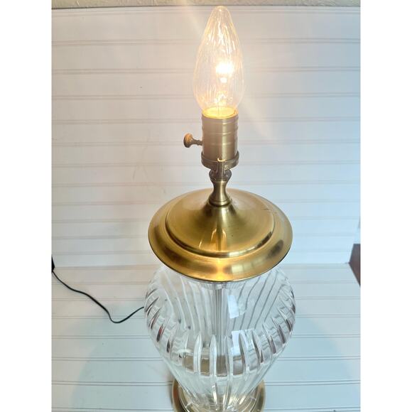 Vintage Wildwood Cut Crystal and Brass Table Lamp - Picture 7 of 8